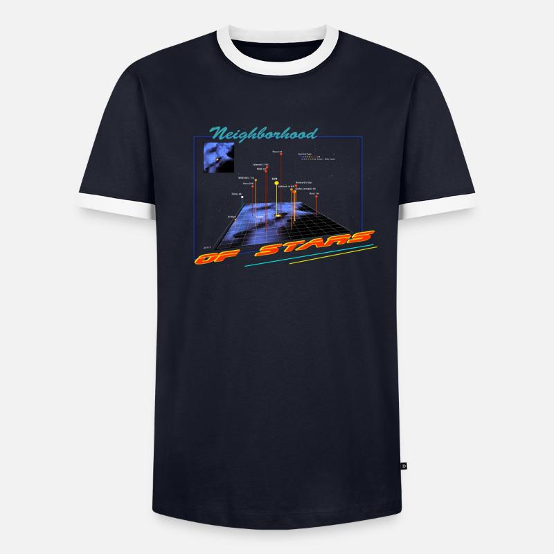kosmische nachbarschaft Männer Kontrast-T-Shirt