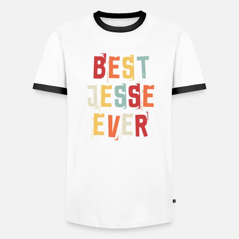 Best Jesse Ever Retro First Name Text Saying Men's Ringer Shirt