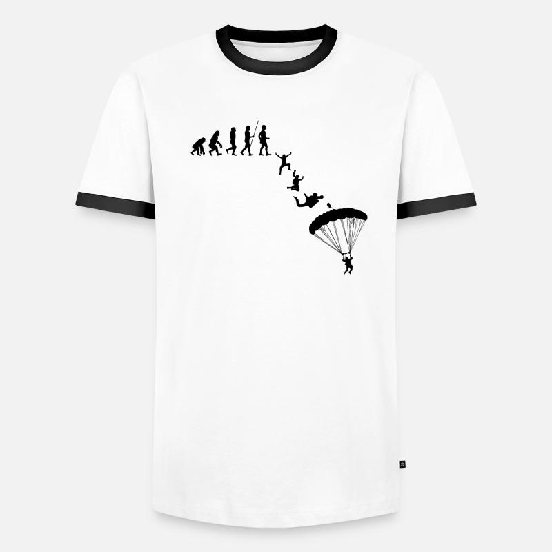 Fallschirm Springer Paragleiter Evolution Männer Kontrast-T-Shirt