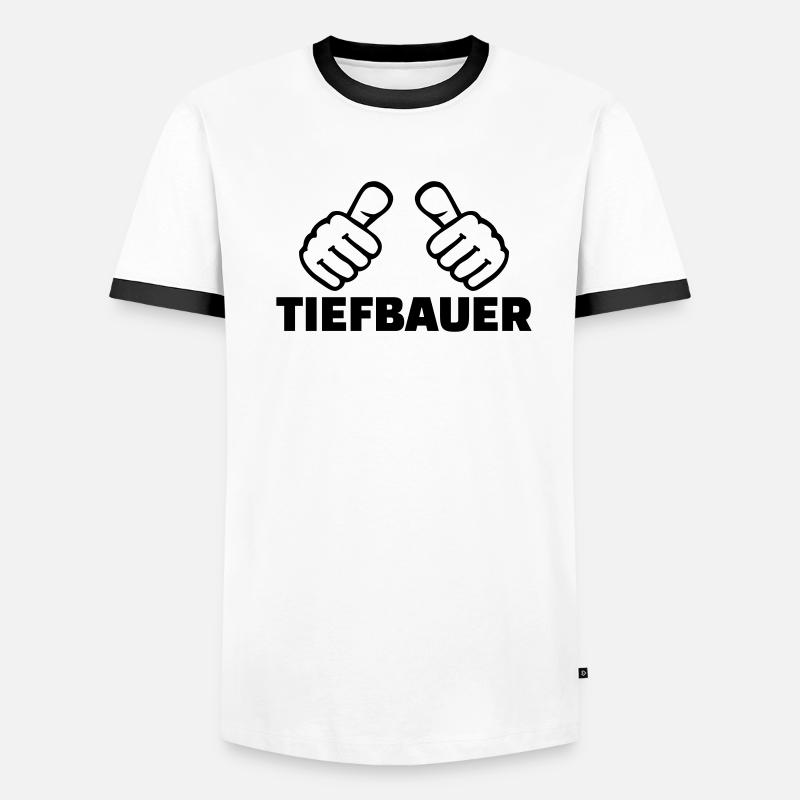 Tiefbauer Männer Kontrast-T-Shirt