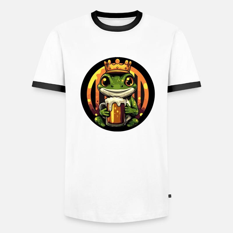Echse Bier Männer Kontrast-T-Shirt