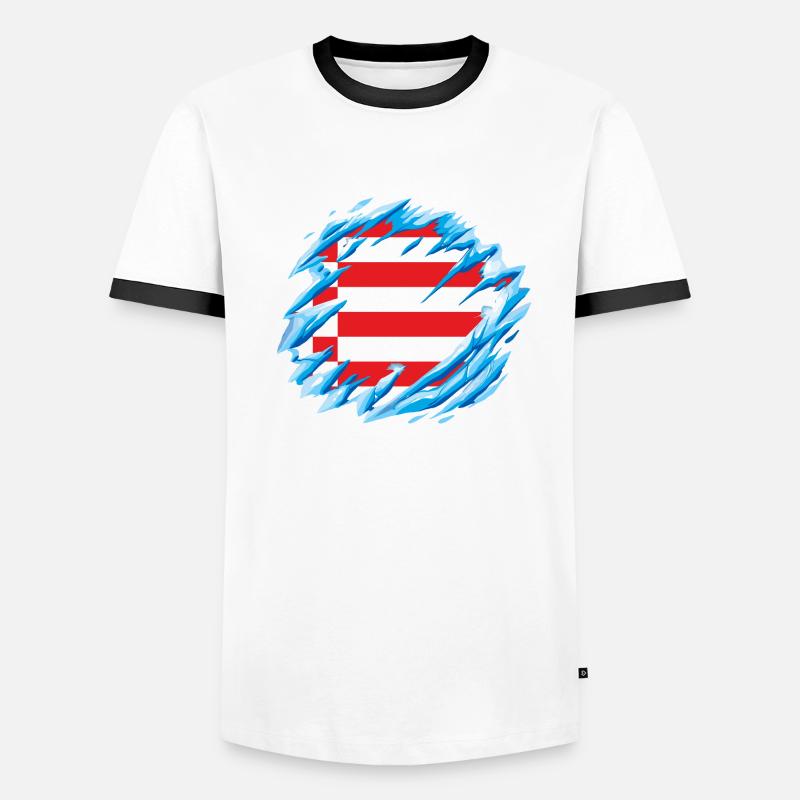 Drapeau de Brême Drapeau de Brême T-shirt contrasté Homme