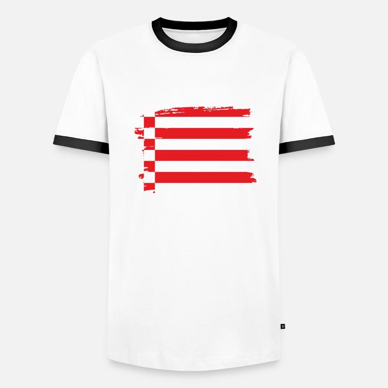 Drapeau de Brême Drapeau de Brême T-shirt contrasté Homme