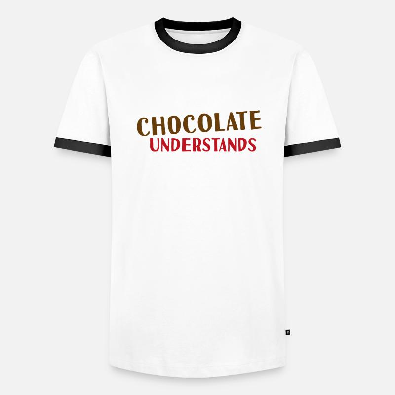 Le chocolat comprend T-shirt contrasté Homme