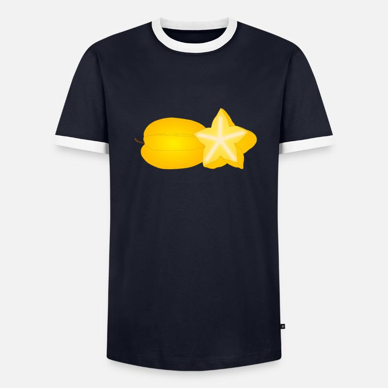 Sternfrucht Männer Kontrast-T-Shirt