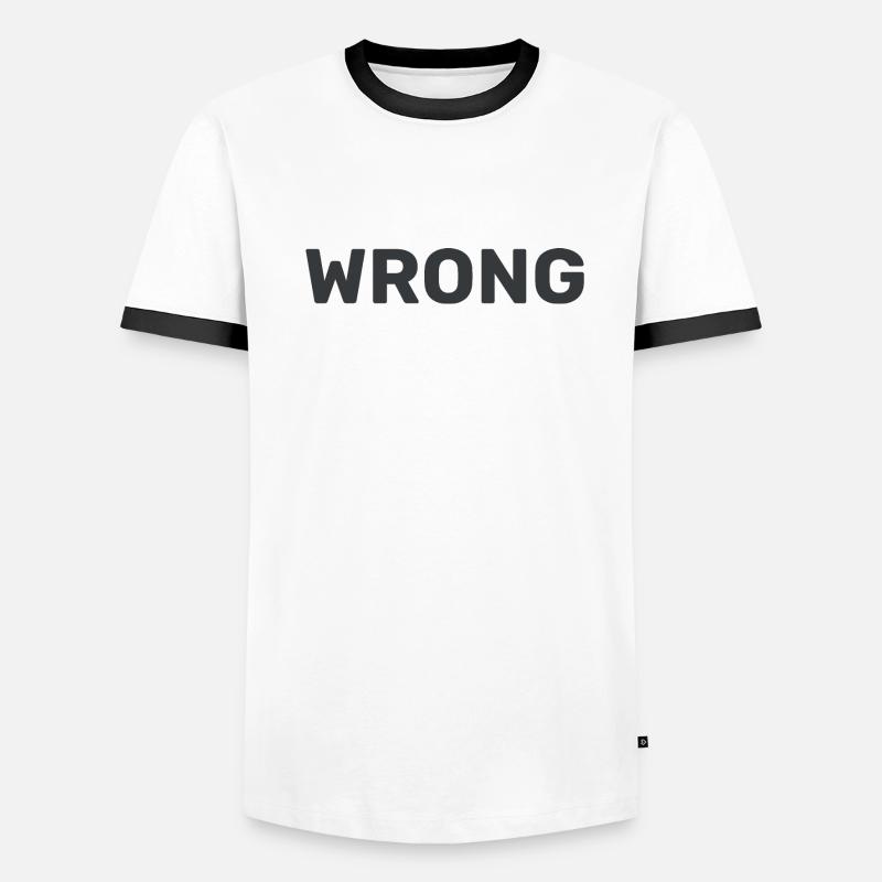 WRONG - Typograpie Men's Ringer Shirt