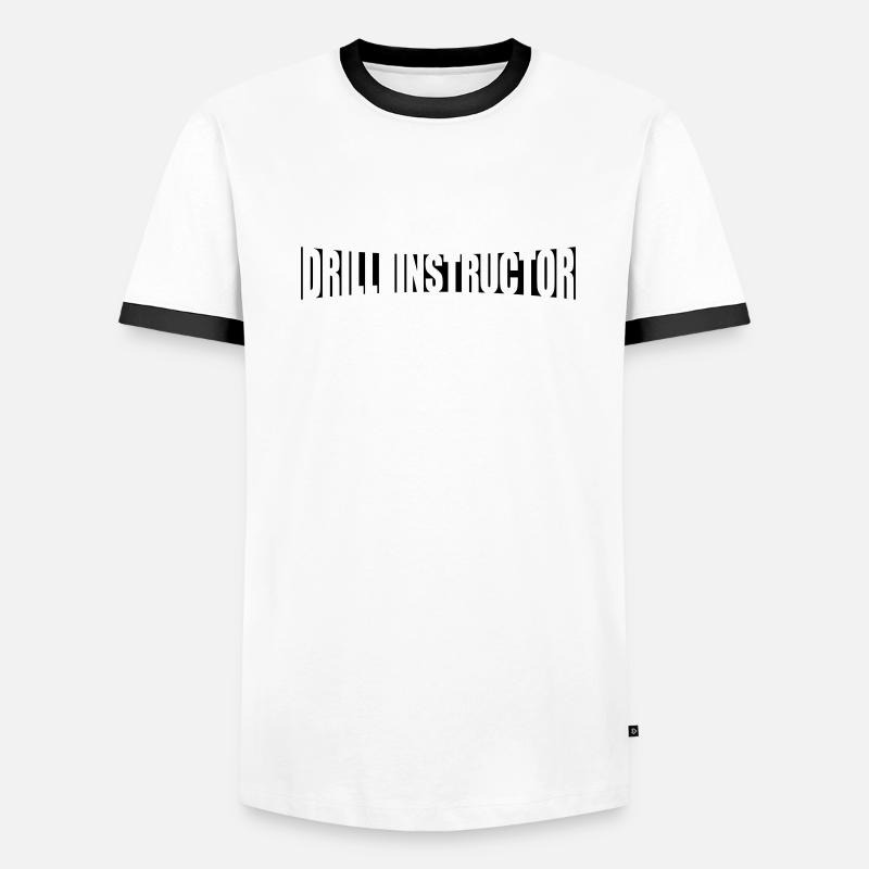 Text Drill Instructor Männer Kontrast-T-Shirt