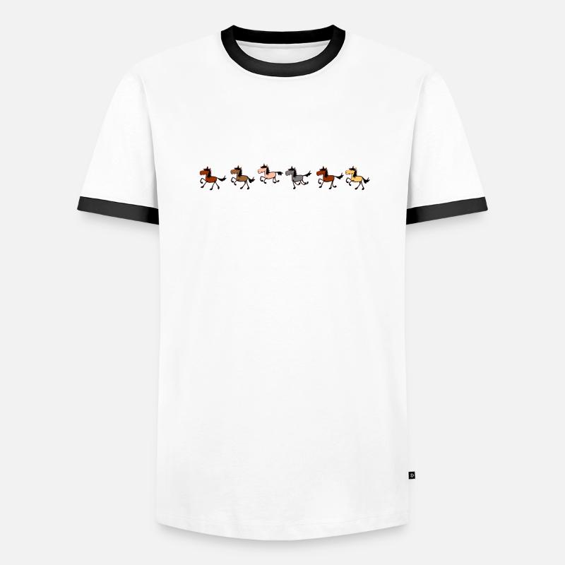 Galloping Horses Men's Ringer Shirt