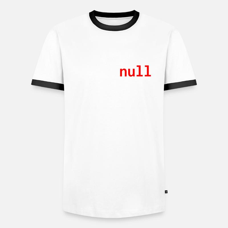 Dev null red web developer humor funny Men's Ringer Shirt