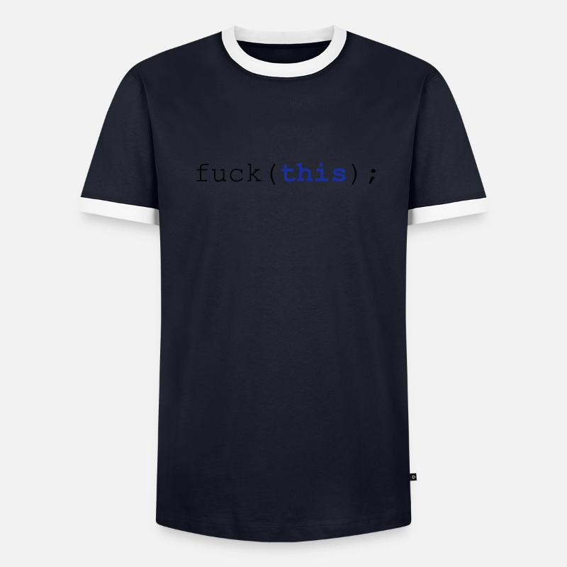 Javascript fuck(this); Männer Kontrast-T-Shirt