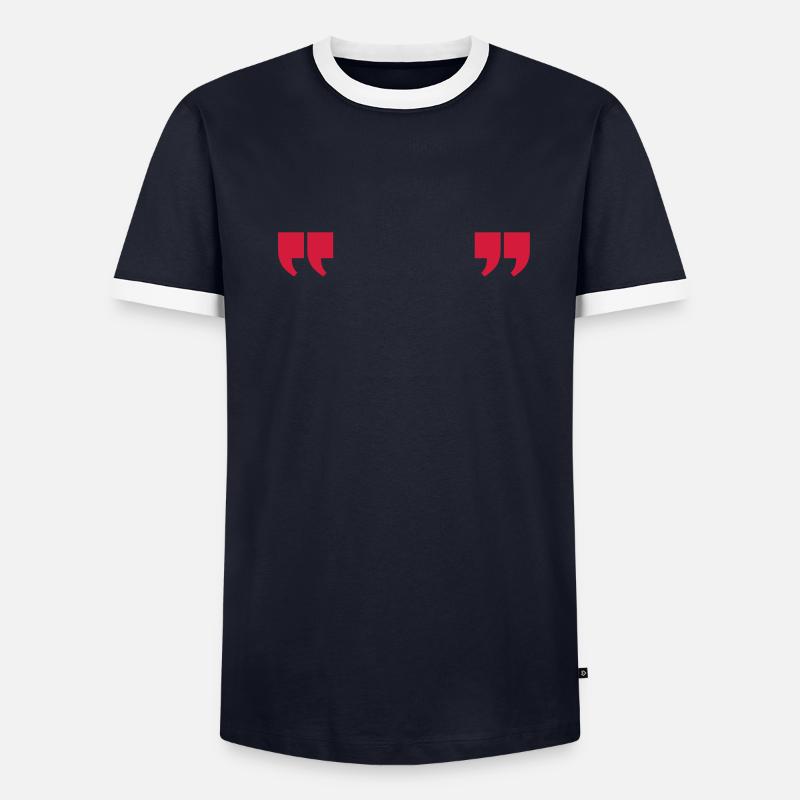 quotes quotation CITATION T-shirt contrasté Homme