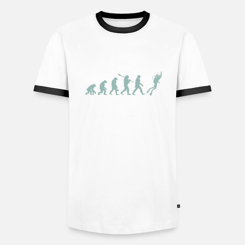 Tauchen Evolution Männer Kontrast-T-Shirt