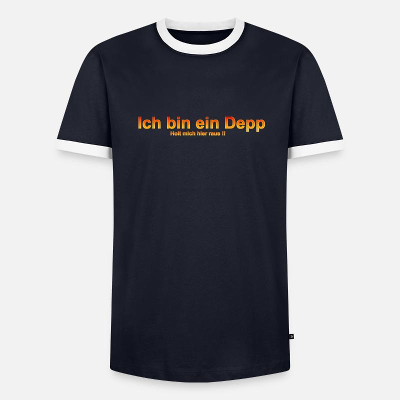ich bin ein depp Männer Kontrast-T-Shirt