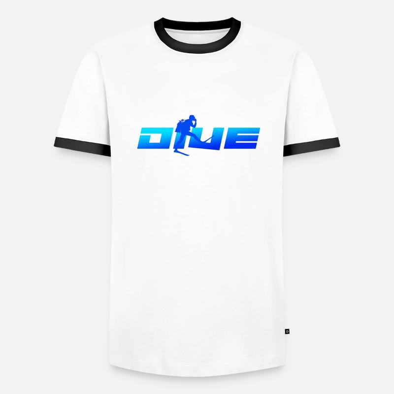 diving Diving addicted deep dive Men's Ringer Shirt