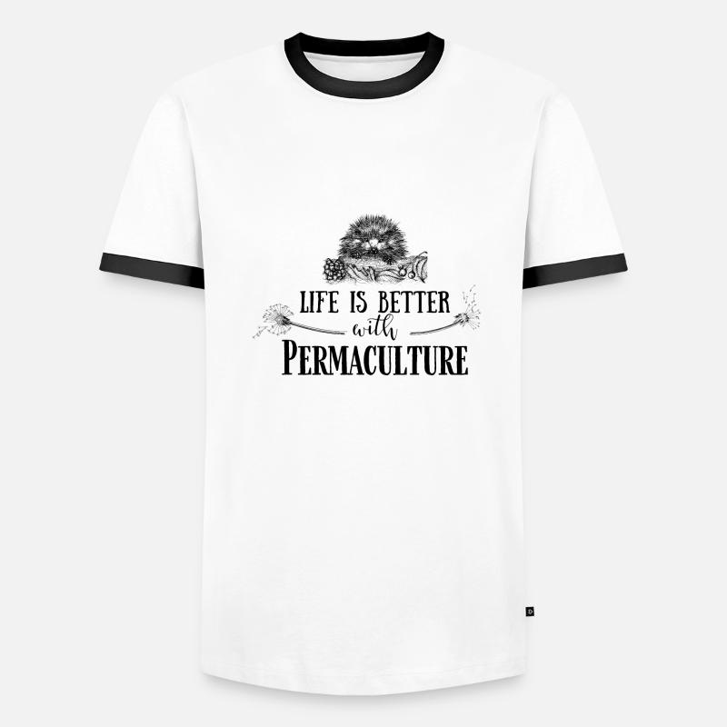 Life is better with Permaculture T-shirt contrasté Homme