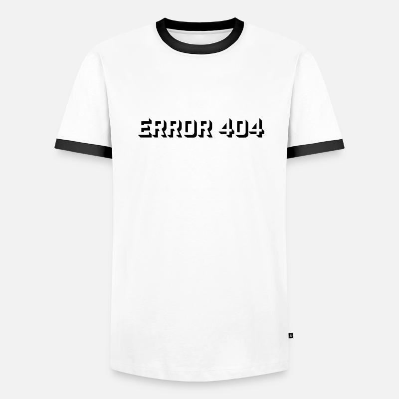 Nerd Computer Error 404 Men's Ringer Shirt
