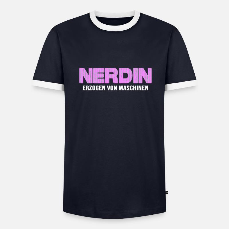 nerd coder server gamer nerdin online nerd-girl - Männer Kontrast-T-Shirt -