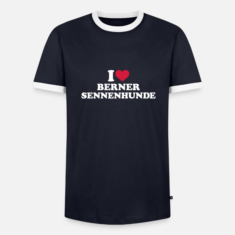 Berner Sennenhund - Männer Kontrast-T-Shirt - undefined