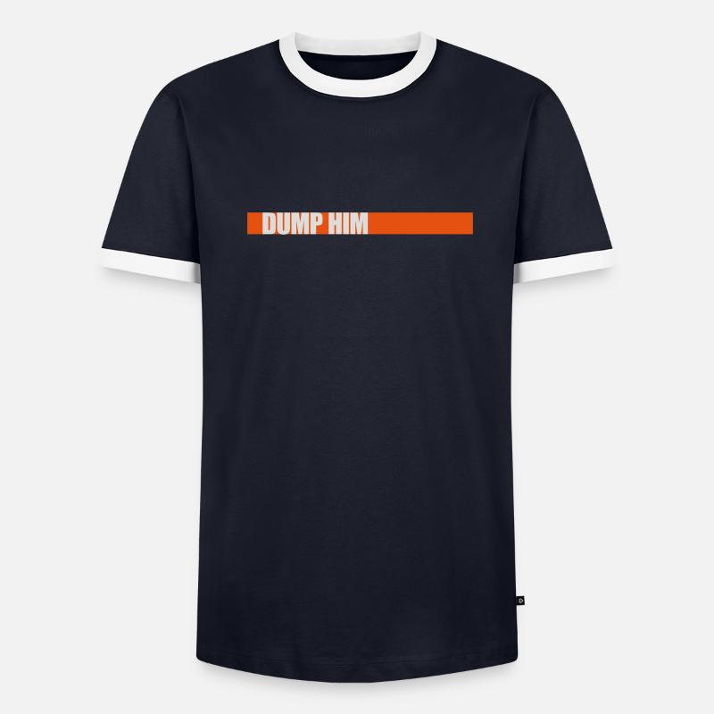 Dump Him Quote Logo T-shirt contrasté Homme