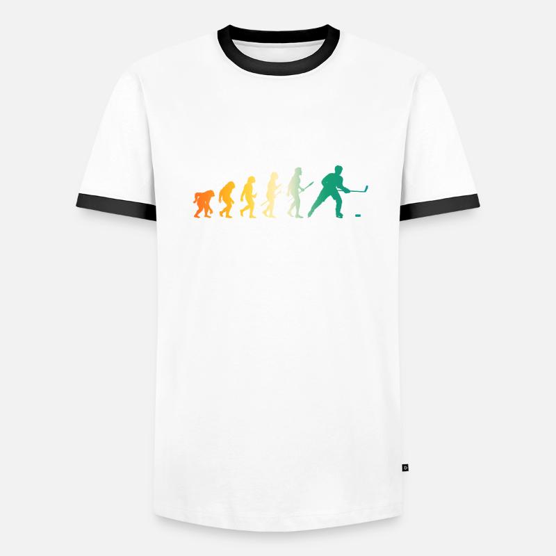 Eishockeyspieler Evolution Eishockey Männer Kontrast-T-Shirt