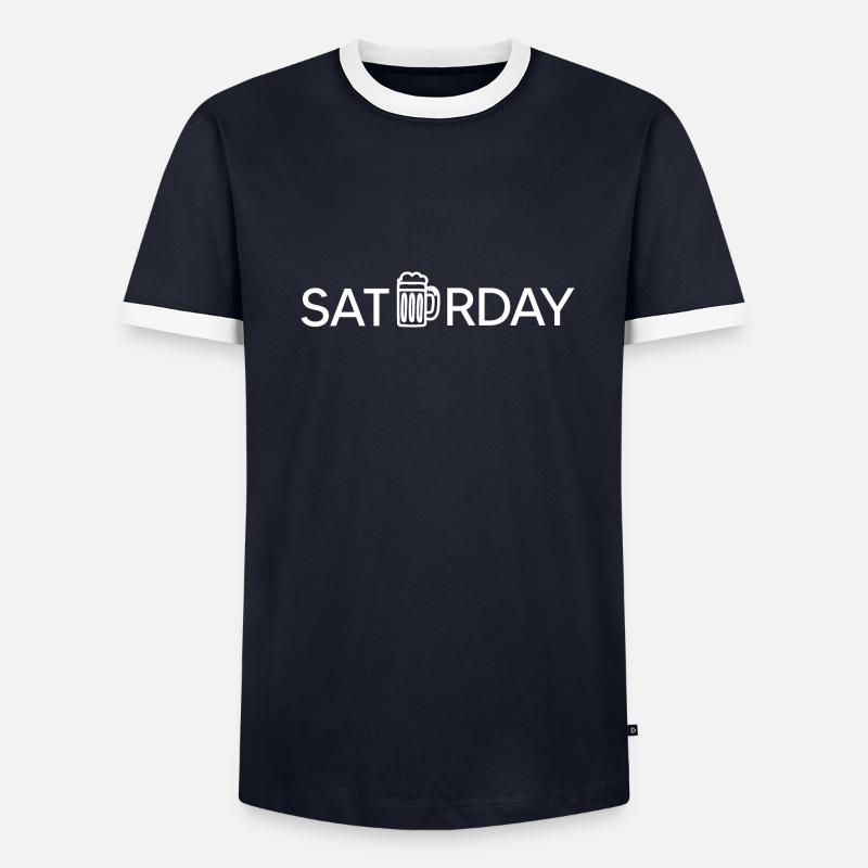Bier Trinkspruch Biergarten Frühschoppen - Männer Kontrast-T-Shirt - undefined