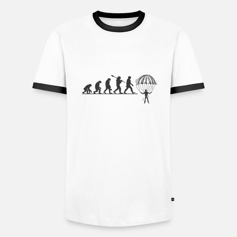 Evolution Fallschirm Männer Kontrast-T-Shirt