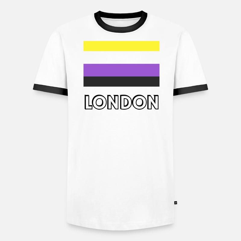 Non binary Pride Flag London Men's Ringer Shirt