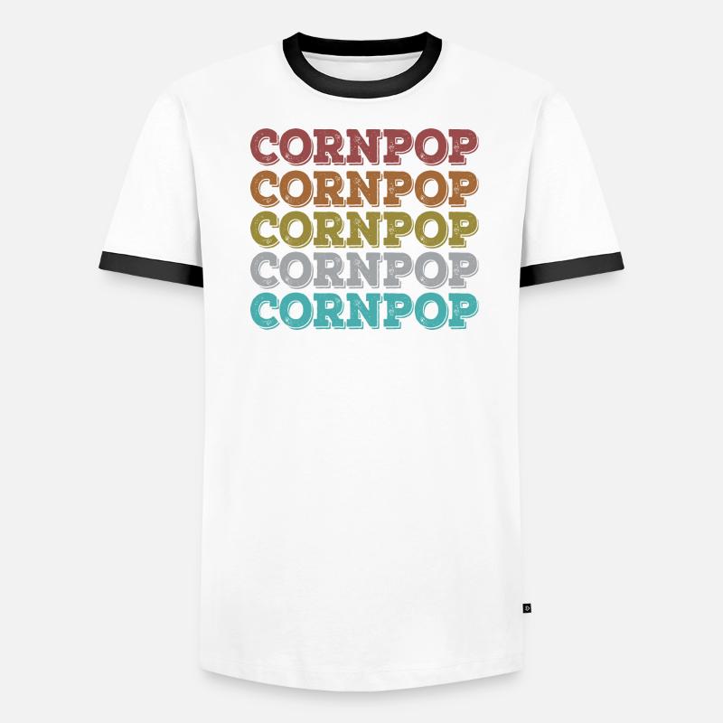 Corn Pop Was A Bad Dude Retro Cornpop Meme Men's Ringer Shirt