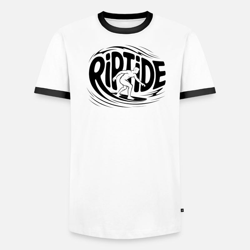 Riptide - Logo de surfeur cool T-shirt contrasté Homme