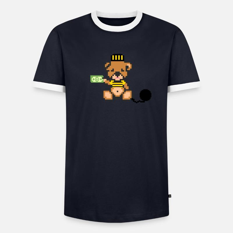 Pixel Bear Prisoner T-shirt contrasté Homme