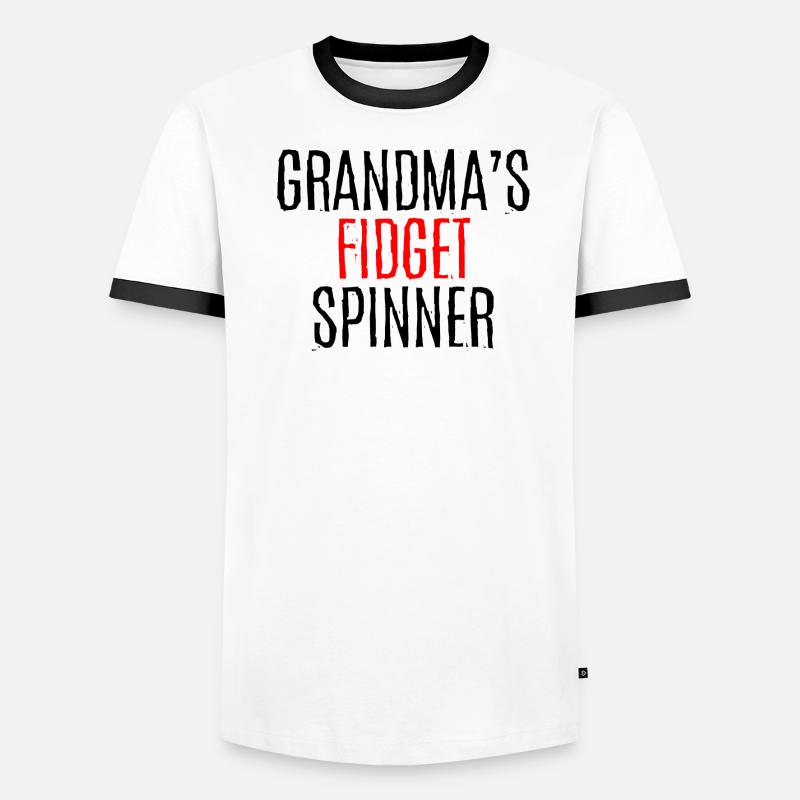 Fidget Spinner 2 de grand-mère T-shirt contrasté Homme