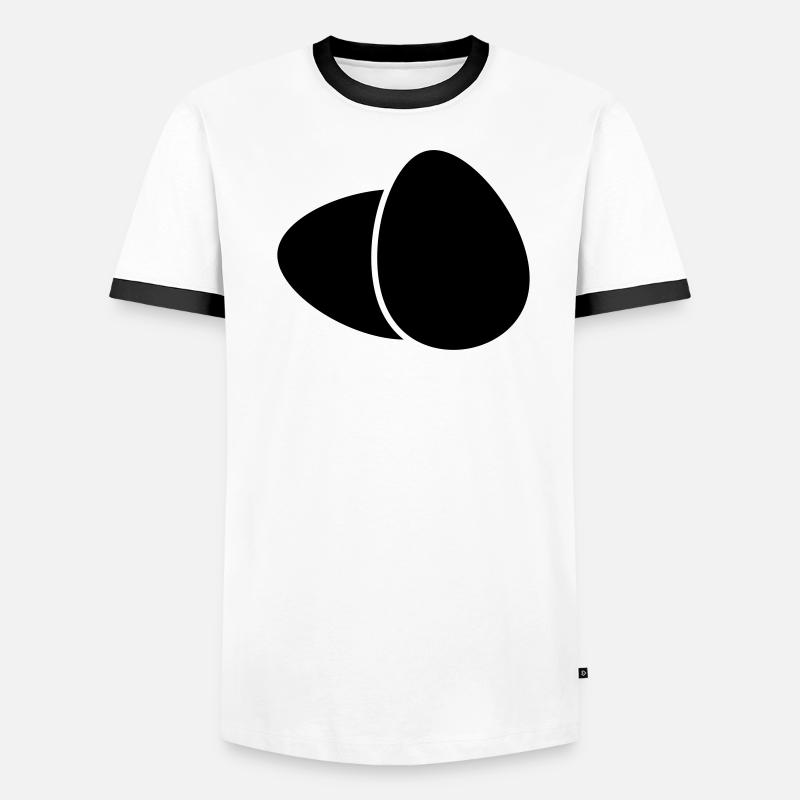 2 Eier Männer Kontrast-T-Shirt