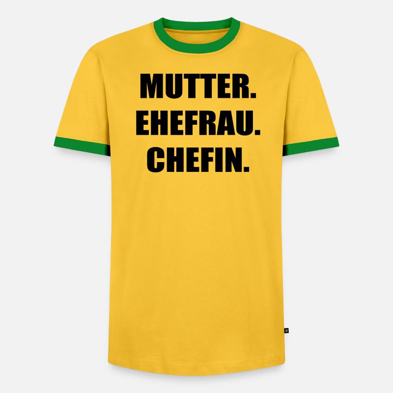 Mutter Ehefrau Chefin - Männer Kontrast-T-Shirt - undefined
