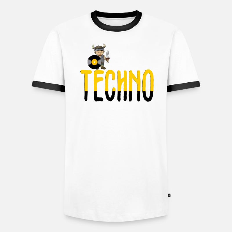 Techno-Wikinger Männer Kontrast-T-Shirt