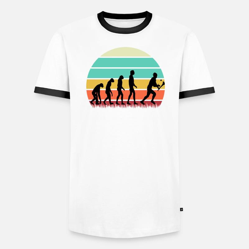 Die Evolution von Hurling Männer Kontrast-T-Shirt