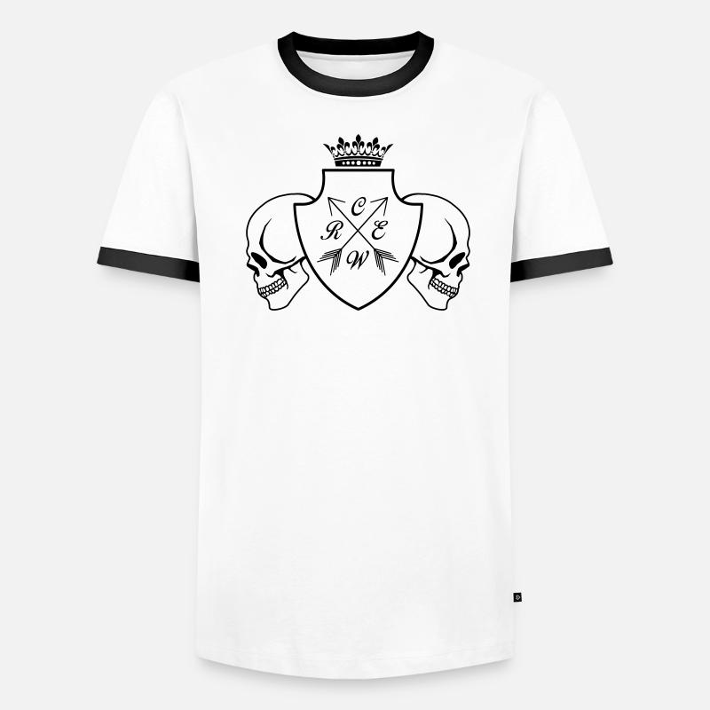 Crâne de l’équipage T-shirt contrasté Homme