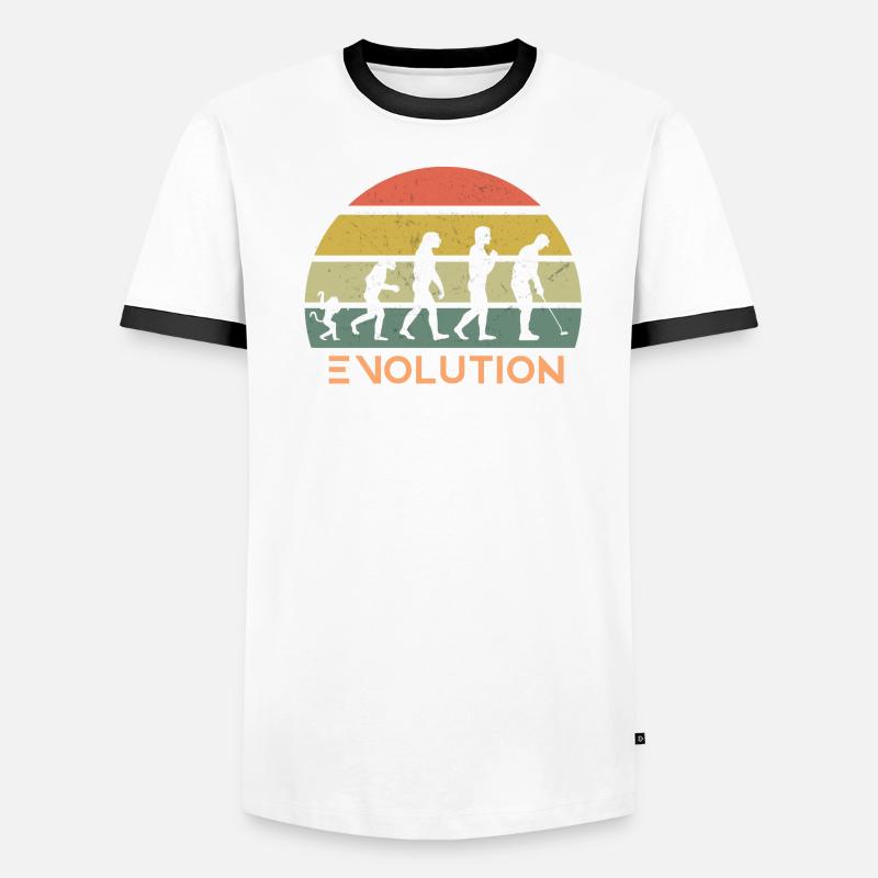Évolution du golf rétro T-shirt contrasté Homme