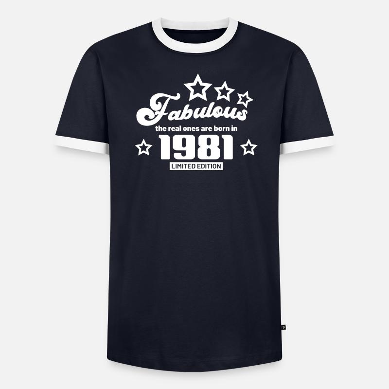 fabelhaft, die echten werden 1981 geboren Männer Kontrast-T-Shirt