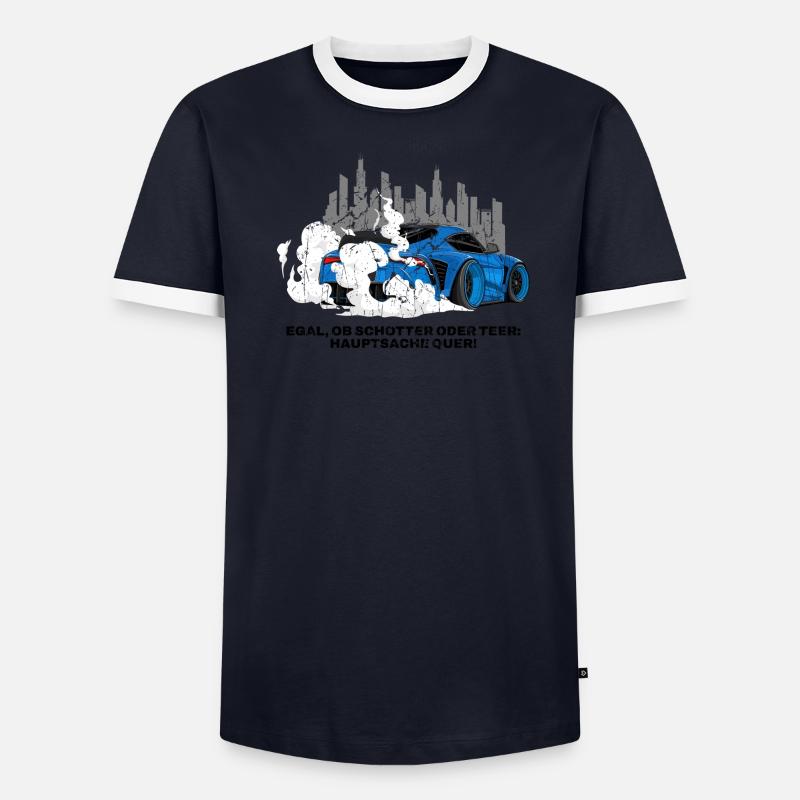 Hauptsache Quer Männer Kontrast-T-Shirt
