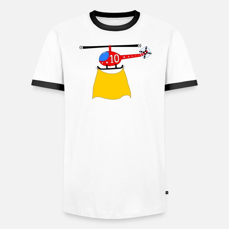 Hélicoptère Anniversaire 10 T-shirt contrasté Homme