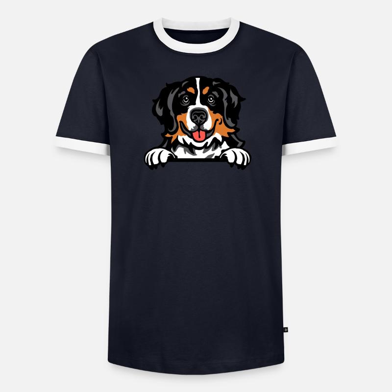 Bernese Mountain Dog Men's Ringer Shirt