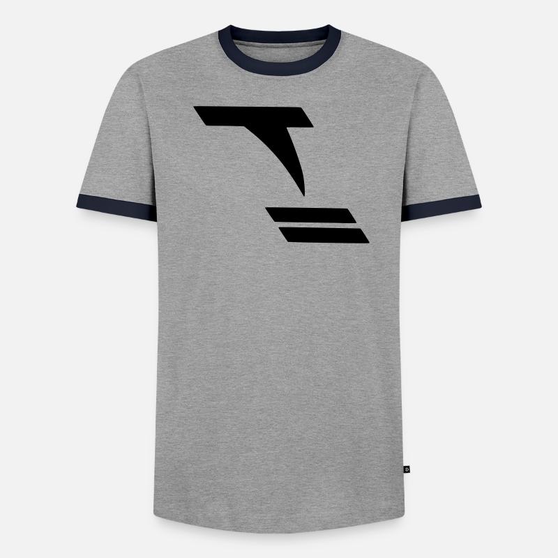 Tornado - Männer Kontrast-T-Shirt - Grau meliert/Schwarz