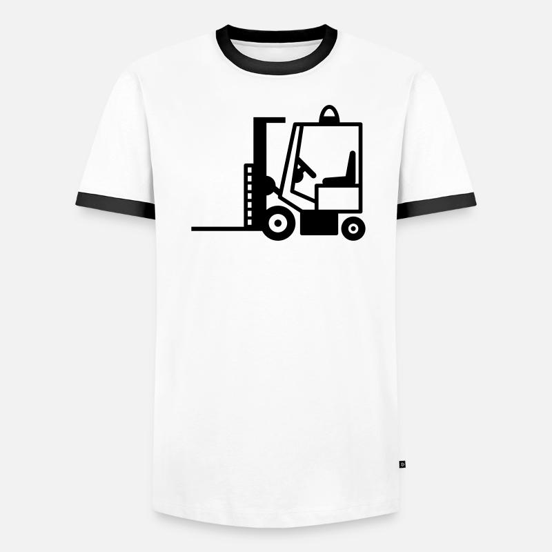 Chariot élévateur à fourche T-shirt contrasté Homme