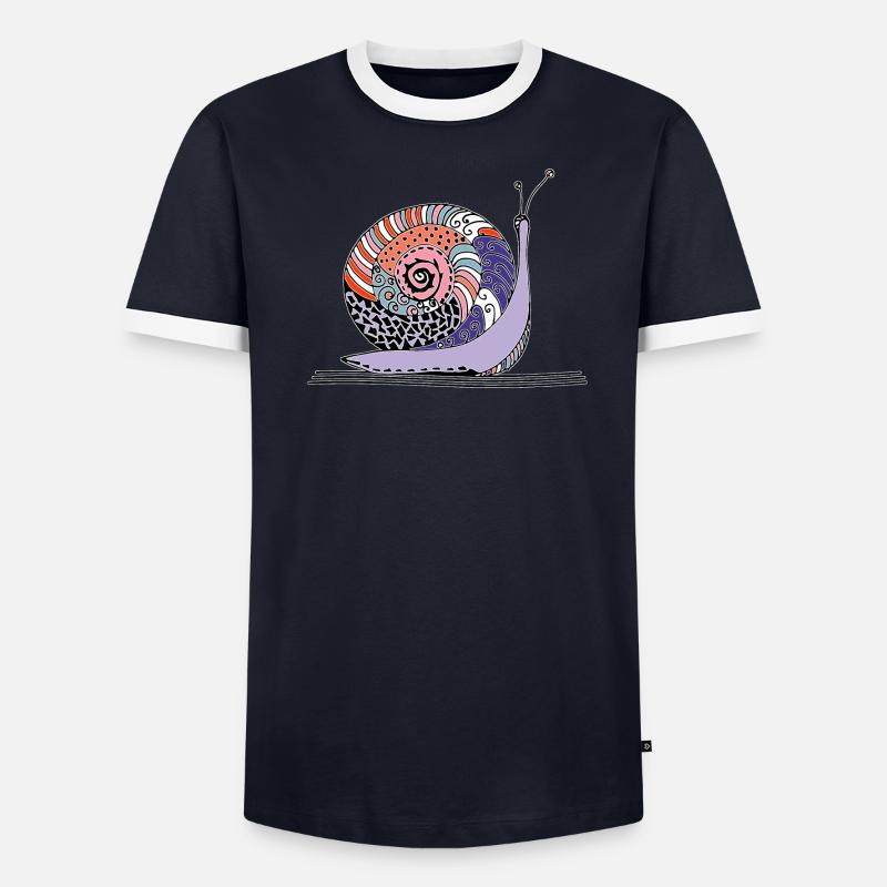 Escargot T-shirt contrasté Homme