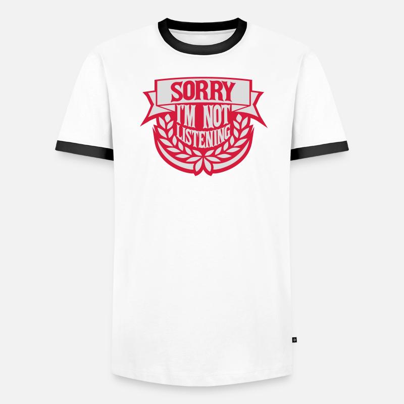 désolé de ne pas écouter T-shirt contrasté Homme