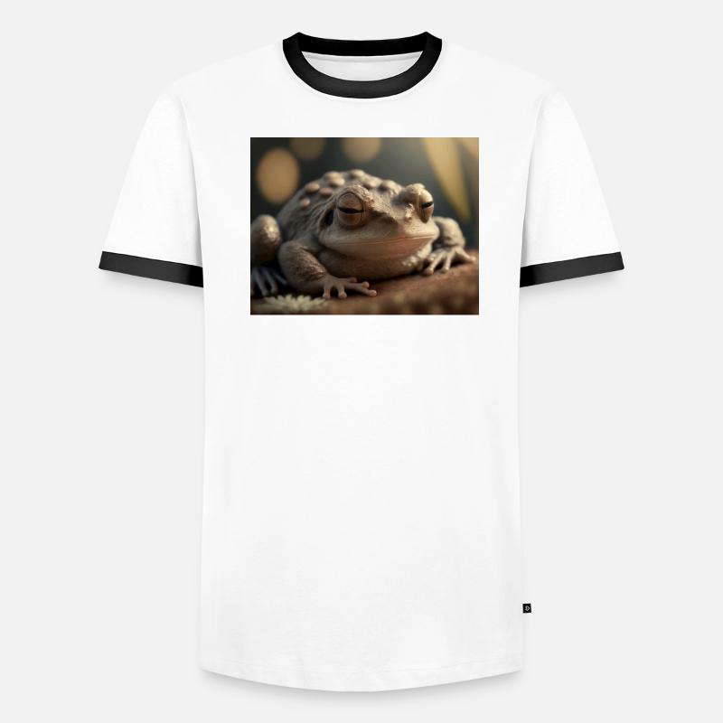 Cute animals doing hibernation – toad Men's Ringer Shirt