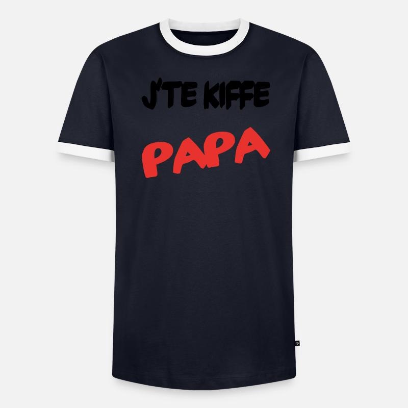 J'te kiffe PAPA T-shirt contrasté Homme