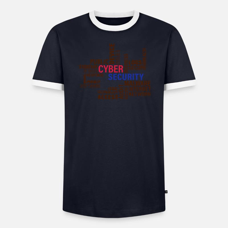 Cyber Security Männer Kontrast-T-Shirt