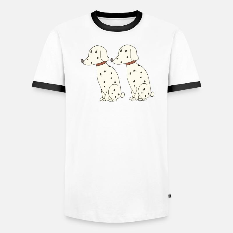 Double dalmate T-shirt contrasté Homme