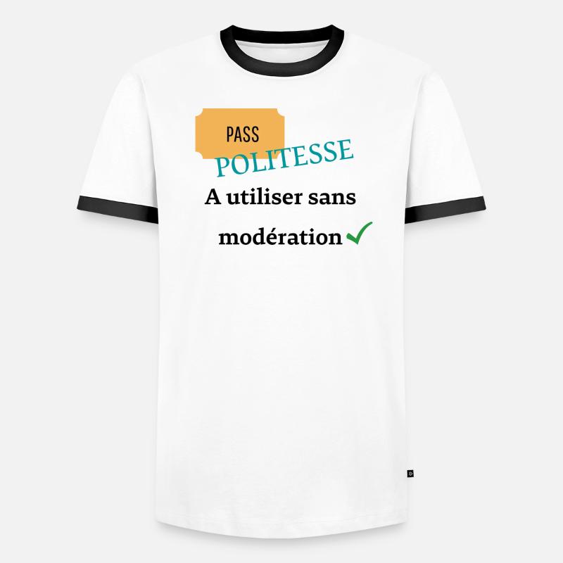 Pass politesse à utiliser sans modération T-shirt contrasté Homme